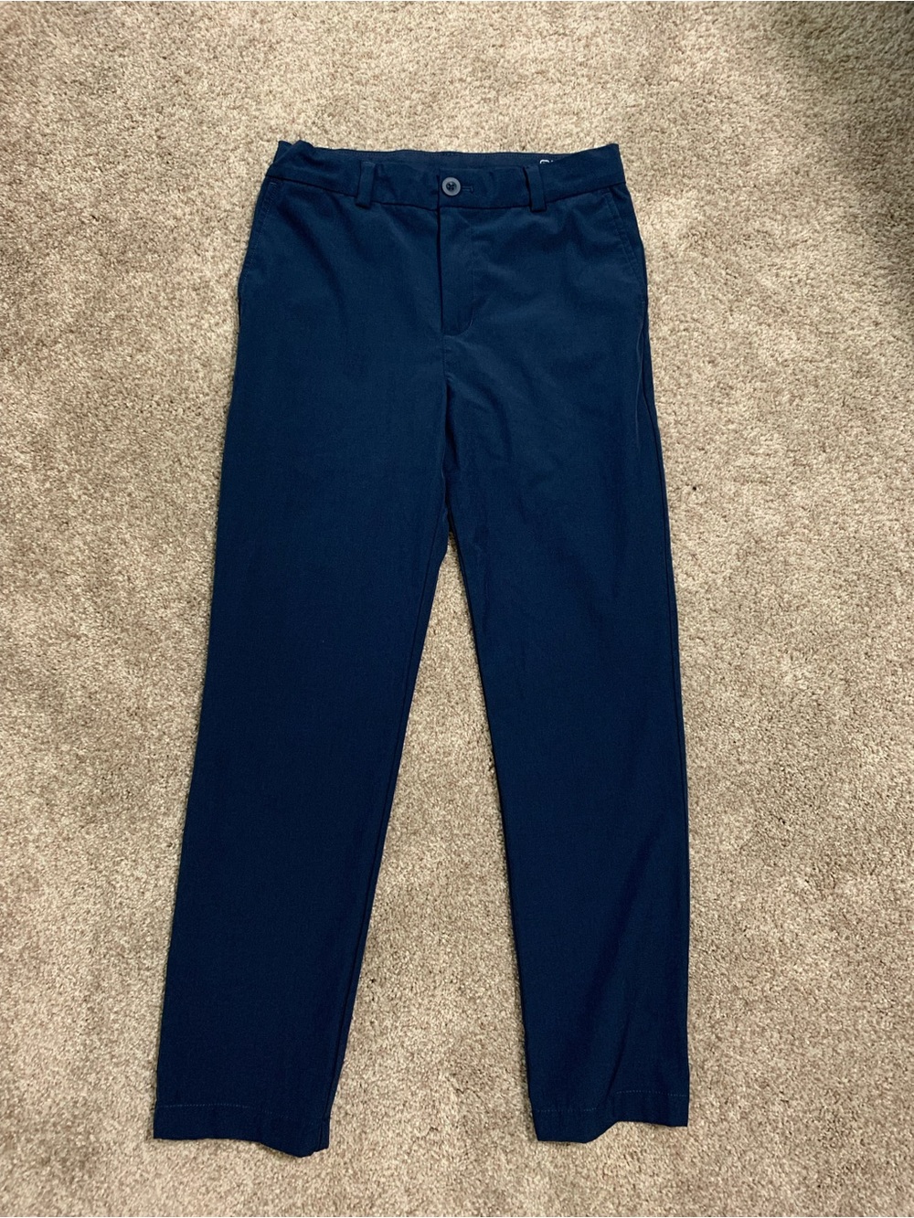 Vineyard Vines Boys Performance Lightweight Chino Pants Blue Adjustable 14